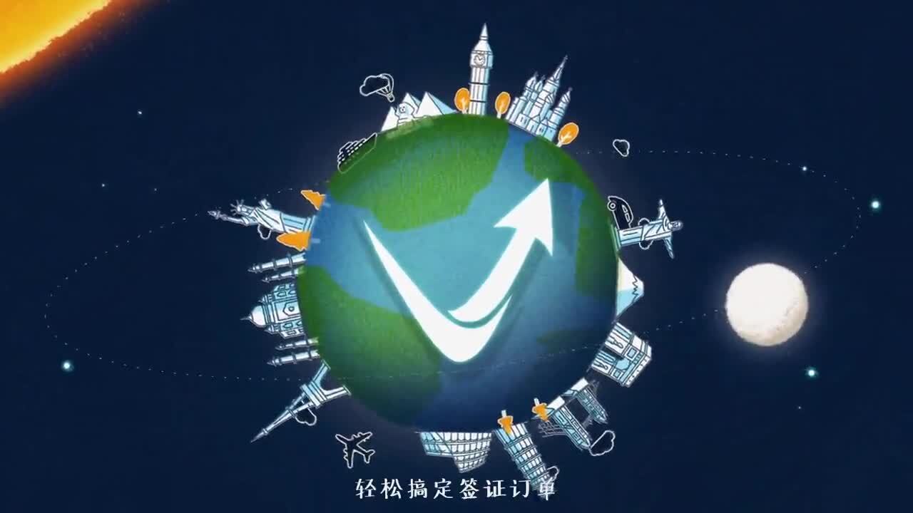 簽證辦理產(chǎn)品【上上簽】宣傳動(dòng)畫